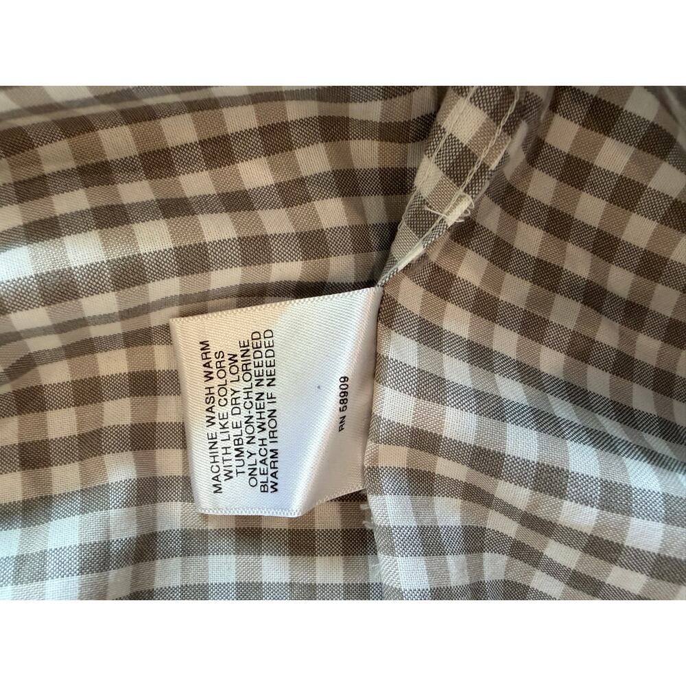 Crosby & Howard Short Sleeve Gray/White Plaid Button Down Size M - Picture 3 of 8